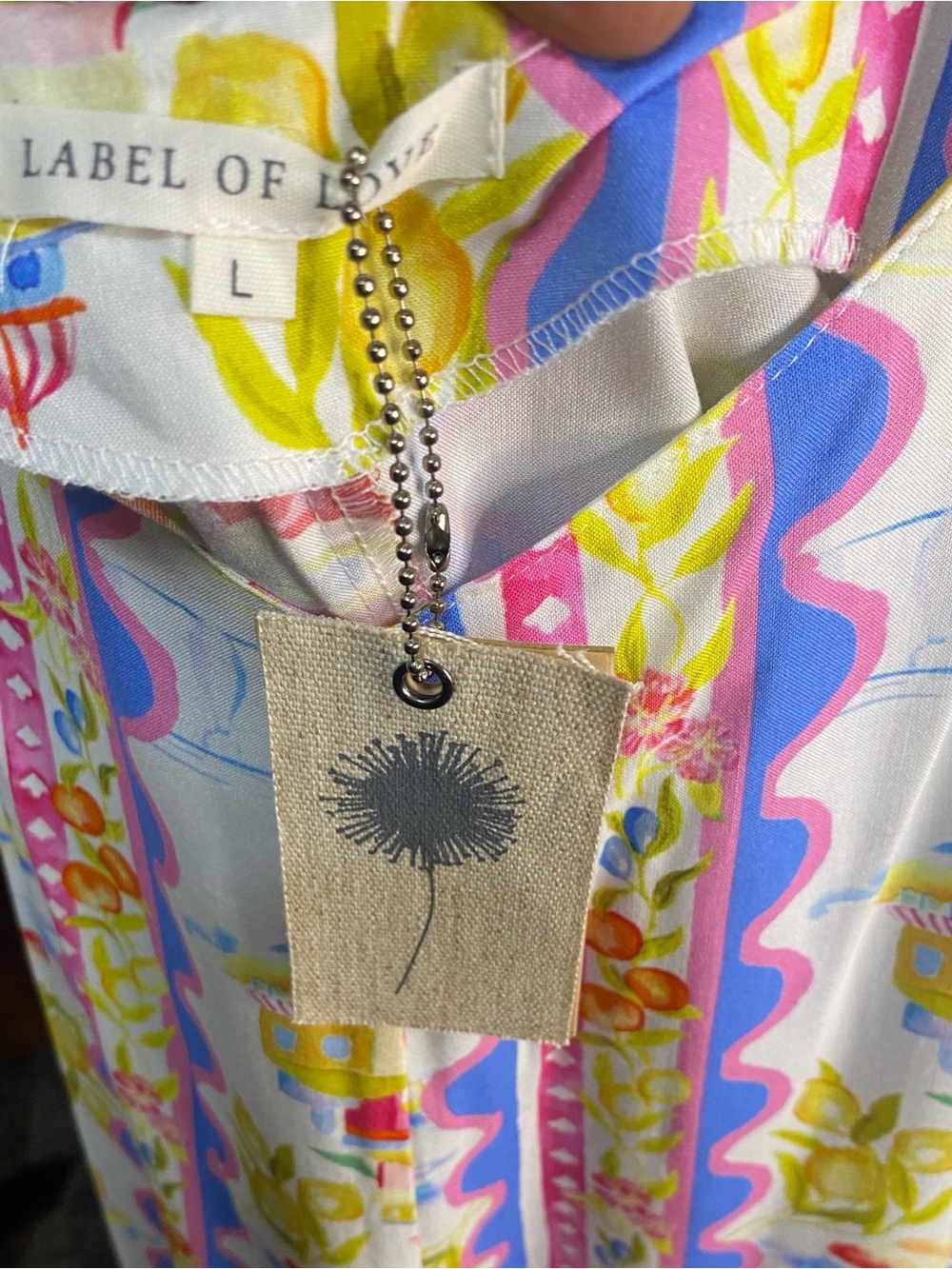 NWT LABEL of Love Multicolor Striped Floral Maxi Dress - Picture 5 of 5